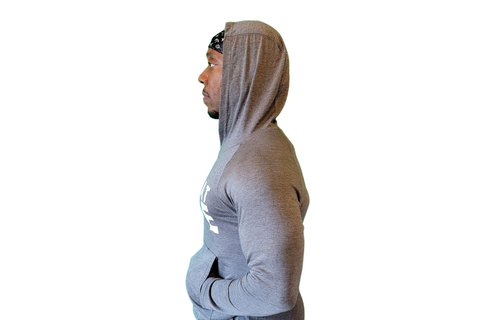 Thin gray hoodie deals