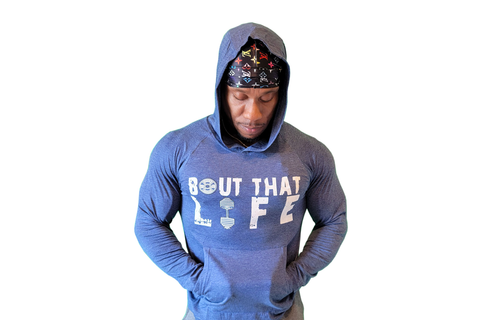 Thin Hoodie: Bout That Life (Navy Blue)